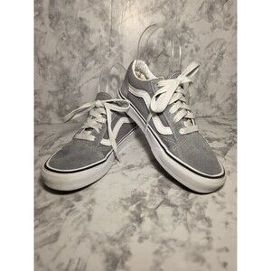 Vans Lace Up Sneakers Kids Sz 3 Gray Low Top Slip On Sk8r Shoes Casual Comfort